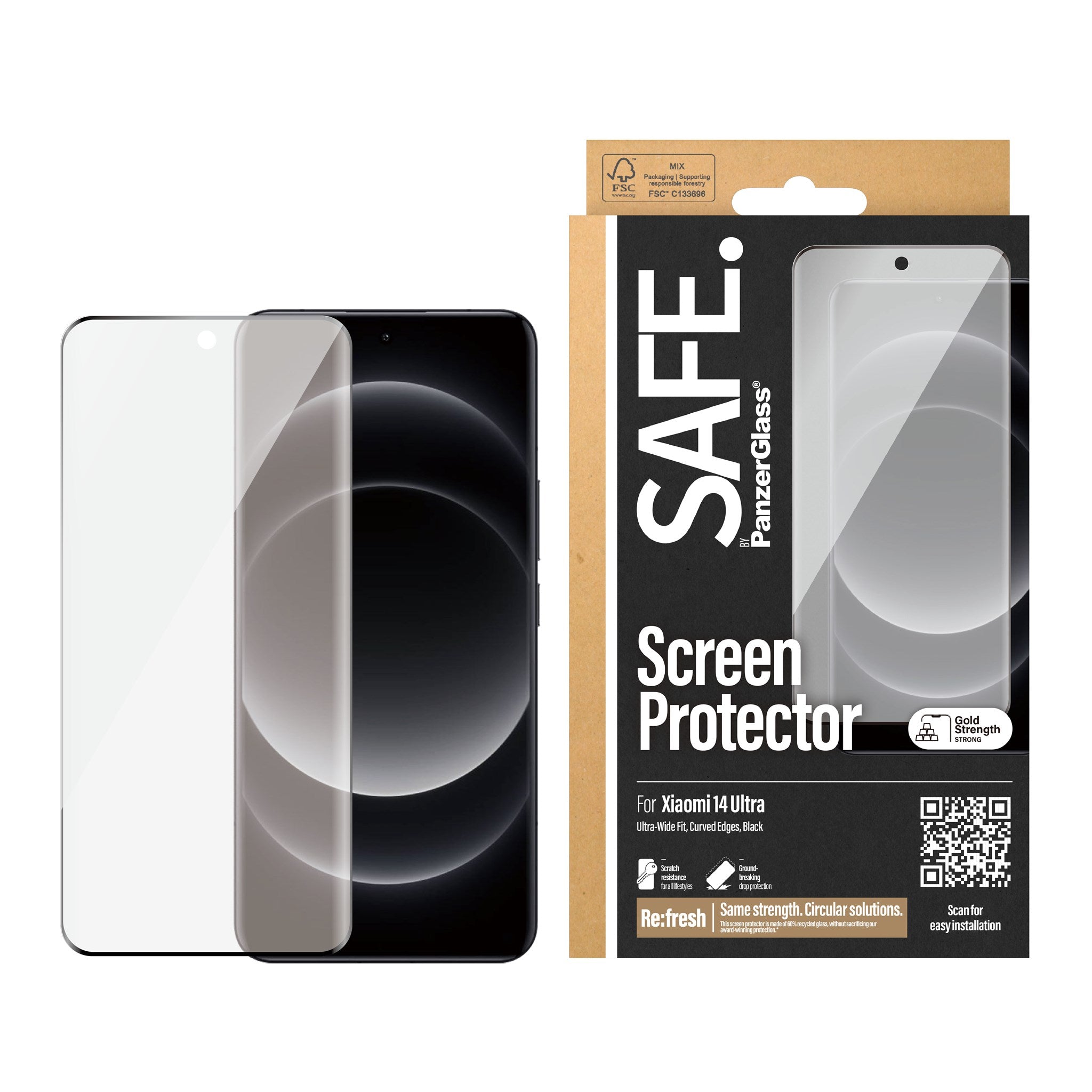SAFE. by PanzerGlass® Displayschutz Xiaomi 14 Ultra | Ultra-Wide Fit